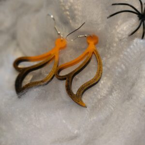 Mustad-oranzid kõrvarõngad (#03)