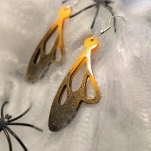 Mustad-oranzid kõrvarõngad (#04)